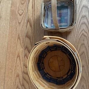 Longaberger Bee and holiday helper baskets